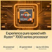 HP LAPTOP 15, ENHANCED BY AI, AMD RYZEN 5 7535HS, 15.6 - INCH (39.6CM), FHD, 8GB DDR5, 512GB SSD, AMD RADEON GRAPHICS, 1080P FHD CAMERA W/PRIVACY SHUTTER, BACKLIT KB (WIN 11, SILVER, 1.59KG), FC1004AU - SWIFT PERIPHERALS1092445