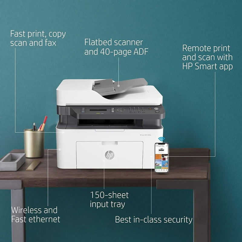 HP LASERJET 138FNW PRINT COPY SCAN & FAX, WI - FI PRINTER - SWIFT PERIPHERALS103247