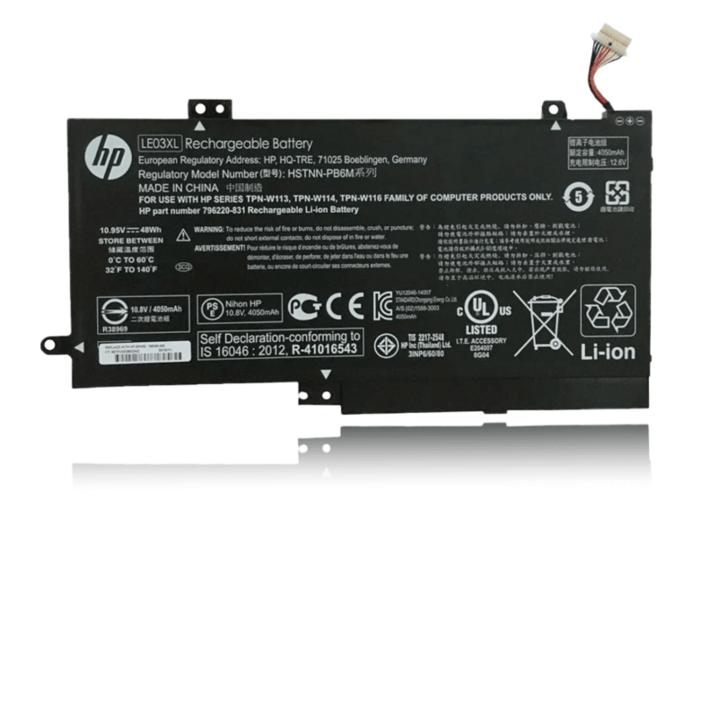 HP LE03XL Original OEM 48Whr 4212mAh 11.4V 3 Cell Laptop Battery - SWIFT PERIPHERALSLE03XL-OEM