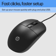 HP M070 Ergonomic Wired Mouse with 1600 DPI and 3 Years Warranty - SWIFT PERIPHERALS7J4G0AA