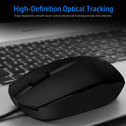 HP M10 Wired USB Optical Ergonomic Mouse with 3 Buttons and 1000DPI - SWIFT PERIPHERALS7YA10PA
