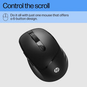 HP M120 Wireless Mouse, 2.4 GHz Wireless Connection, 6 Buttons, Up to 1600 DPI - SWIFT PERIPHERALS7J4G4AA