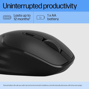 HP M120 Wireless Mouse, 2.4 GHz Wireless Connection, 6 Buttons, Up to 1600 DPI - SWIFT PERIPHERALS7J4G4AA