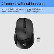 HP M120 Wireless Mouse, 2.4 GHz Wireless Connection, 6 Buttons, Up to 1600 DPI - SWIFT PERIPHERALS7J4G4AA