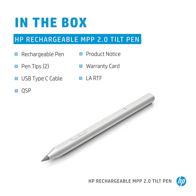 HP MPP 2.0 Rechargeable Tilt Pen with USB - C 30 Days Battery Life and Custom Buttons - SWIFT PERIPHERALS3J123AA
