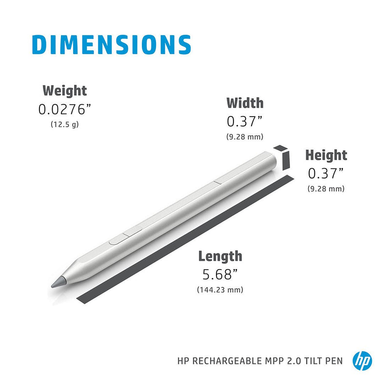 HP MPP 2.0 Rechargeable Tilt Pen with USB - C 30 Days Battery Life and Custom Buttons - SWIFT PERIPHERALS3J123AA