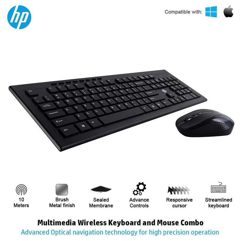 HP Multimedia Slim Wireless Spill Resistance Keyboard & Mouse Combo (4SC12PA) - SWIFT PERIPHERALS4SC12PA