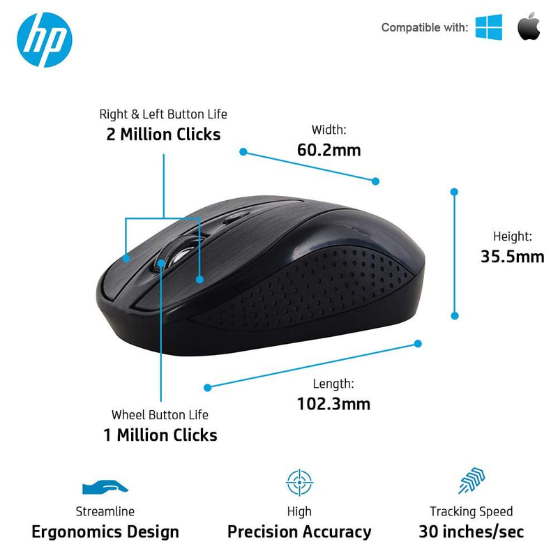 HP Multimedia Slim Wireless Spill Resistance Keyboard & Mouse Combo (4SC12PA) - SWIFT PERIPHERALS4SC12PA