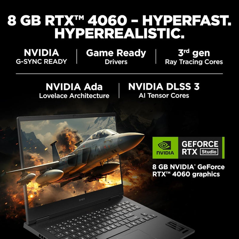 HP OMEN 16 GAMING WF1096TX [CI7 - 14650HX 14TH GEN/16GB/1TB SSD/WIN11 HOME/16.0 INCH/8GB - RTX4060 GRAPHICS /1 YEAR(S)/BLACK] - SWIFT PERIPHERALS1089143