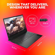 HP OMEN GAMING, 14TH GEN INTEL CORE I7 - 14650HX, 6GB NVIDIA RTX 4050, 16GB DDR5, 1TB SSD,16.1 - INCH (40.9 CM), FHD, IPS, GAMING LAPTOP 144HZ, RGB BACKLIT KB,(WIN 11, OFFICE 21, BLACK, 2.39 KG) WF1171TX - SWIFT PERIPHERALSHplaptop-0099