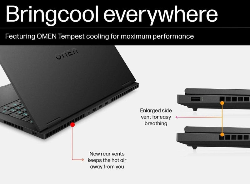HP OMEN GAMING,13TH GEN INTEL CORE I7 - 13700HX, 8GB RTX 4070,16GB DDR5, 1TB SSD,16.1 - INCH (40.9 CM), FHD, IPS, GAMING LAPTOP 165HZ, RGB BACKLIT KB, B&O (WIN 11, OFFICE 21, BLACK, 2.35 KG) WF0262TX - SWIFT PERIPHERALSHplaptop-0101