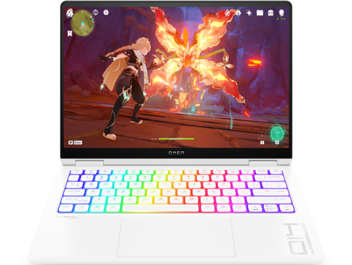 HP OMEN TRANSCEND,BUILT - IN AI,INTEL CORE ULTRA 7 155H,8GB RTX 4060 GPU,14 - INCH (35.6 CM),2.8K,OLED,48 - 120HZ,500 NITS,16GB LPDDR5X,1TB SSD,RGB BACKLIT KB,(MSO,WHITE,1.63 KG),FB0089TX - WINDOWS 11 HOME - SWIFT PERIPHERALSHPLAPTOP-043