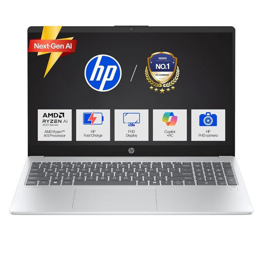HP OMNIBOOK 3 15 FN0007AU [AI R5 - 340/16GB/512GB SSD/WIN11 HOME+MS24/15.6"/INTEGRATED GRAPHICS/1 YEAR(S)/SILVER] - SWIFT PERIPHERALS1095126