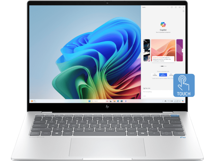 HP OMNIBOOK SNAPDRAGON X PLUS - (16 GB/512 GB SSD/WINDOWS 11 HOME) 14 - FE1011QU THIN AND LIGHT LAPTOP (14 INCH, GLACIER SILVER, 1.34 KG, WITH MS OFFICE) - SWIFT PERIPHERALSHplaptop-0084
