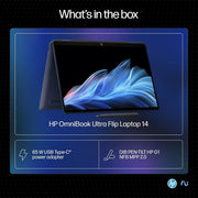 HP OMNIBOOK ULTRA FLIP NEXT GEN AI PC ULTRA 7 (32GB RAM/1TB SSD/2.8K OLED 16:10 90% STBR TOUCHSCREEN 500 NITS/WINDOWS 11/9MP CAMERA/POLY STUDIO/BACKLIT KB/MSO/14 INCH (35.6CM)/BLUE/1.34KG) FH0046TU LAPTOP - SWIFT PERIPHERALSHplaptop-0081