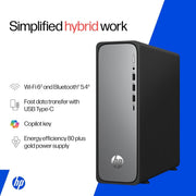 HP OmniDesk Slim, 13th Gen Intel Core i3 - 13100 (8GB DDR5, 512GB SSD), Win11, M365* Office 24, Meteor Silver, 3.8kg, Black Wired Keyboard, UHD Graphics, S03 - 0001in - SWIFT PERIPHERALS1095120