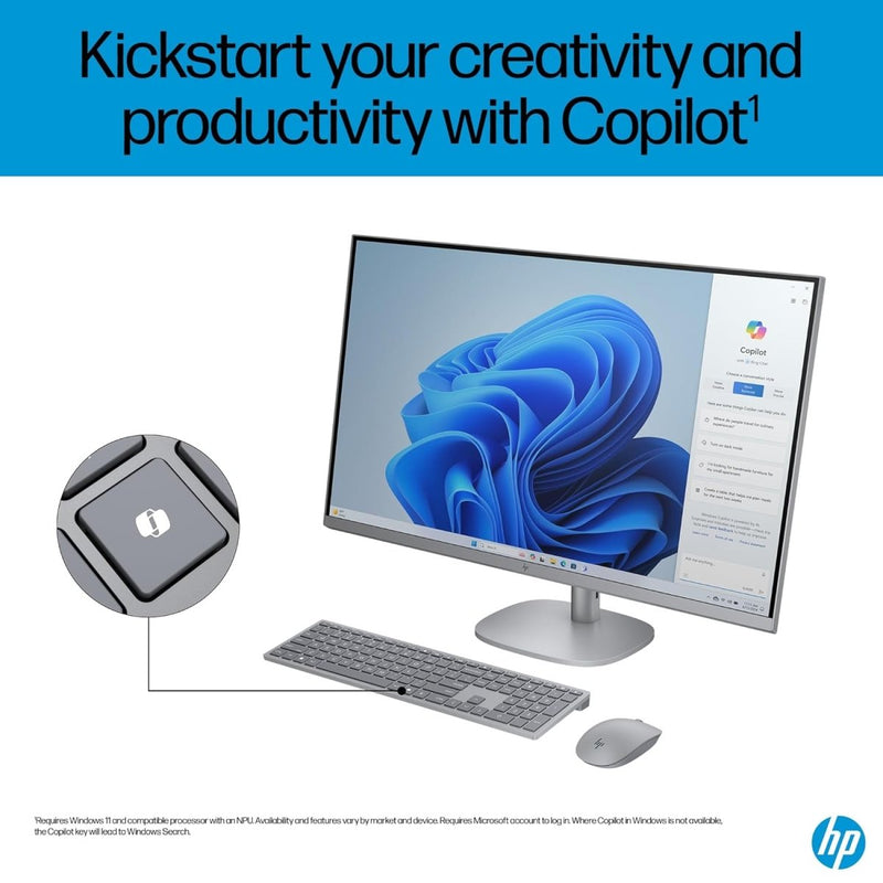 HP OMNISTUDIO X ALL - IN - ONE DESKTOP PC, INTEL CORE ULTRA 7 155H, 16 GB DDR5, 1TB SSD, 80.1 CM (31.5 INCH), DUAL 2W SPEAKERS,WINDOWS 11,OFFICE 21, METEOR SILVER, 9.56 KG, 32 - C0015IN - SWIFT PERIPHERALSB00XDPA