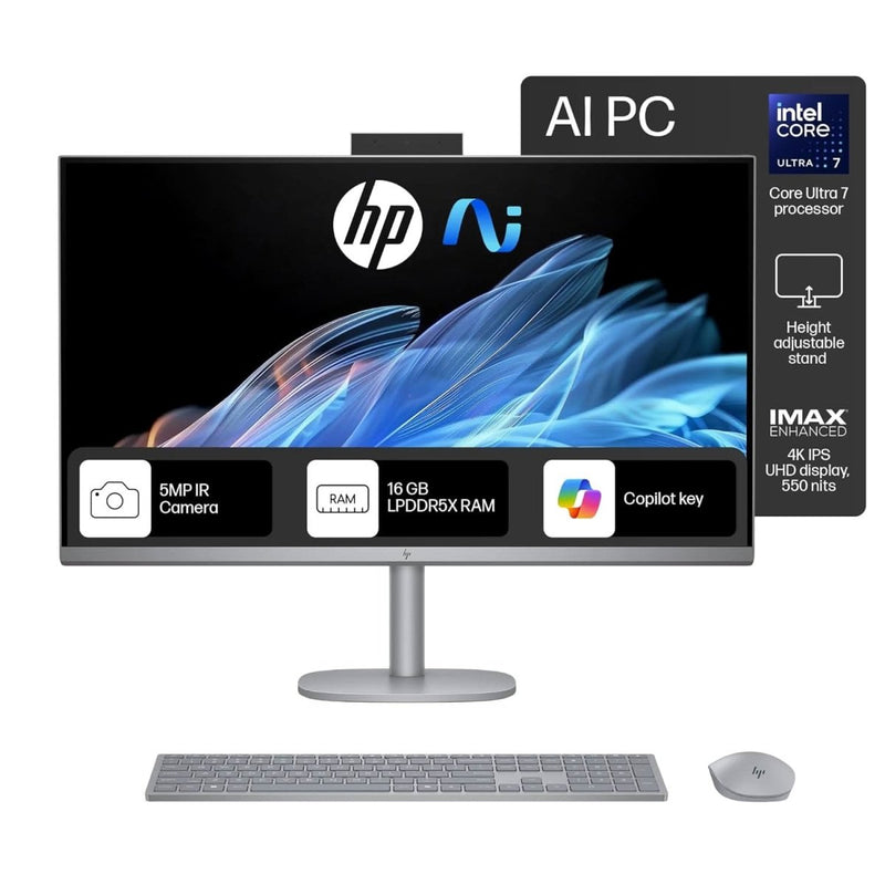 HP OMNISTUDIO X ALL - IN - ONE DESKTOP PC, INTEL CORE ULTRA 7 155H, 16 GB DDR5, 1TB SSD, 80.1 CM (31.5 INCH), DUAL 2W SPEAKERS,WINDOWS 11,OFFICE 21, METEOR SILVER, 9.56 KG, 32 - C0015IN - SWIFT PERIPHERALSB00XDPA