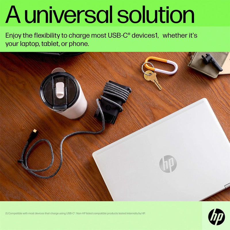 HP Original 65W Laptop Charger Adapter USB Type C Pin with Power Cable - SWIFT PERIPHERALS671R2AA