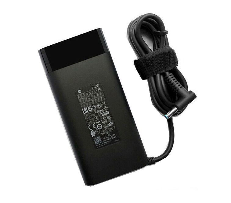 HP Original OEM 135W 19.5V 6.9A 4.5mm Blue Pin Slim AC Adapter - Black - SWIFT PERIPHERALSHP-135W-BluePin