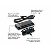 HP Original OEM 150W 19.5V 7.7A 4.5mm Blue Pin Oval Slim AC Adapter for HP Laptops - Black - SWIFT PERIPHERALS2DR33AA-OEM
