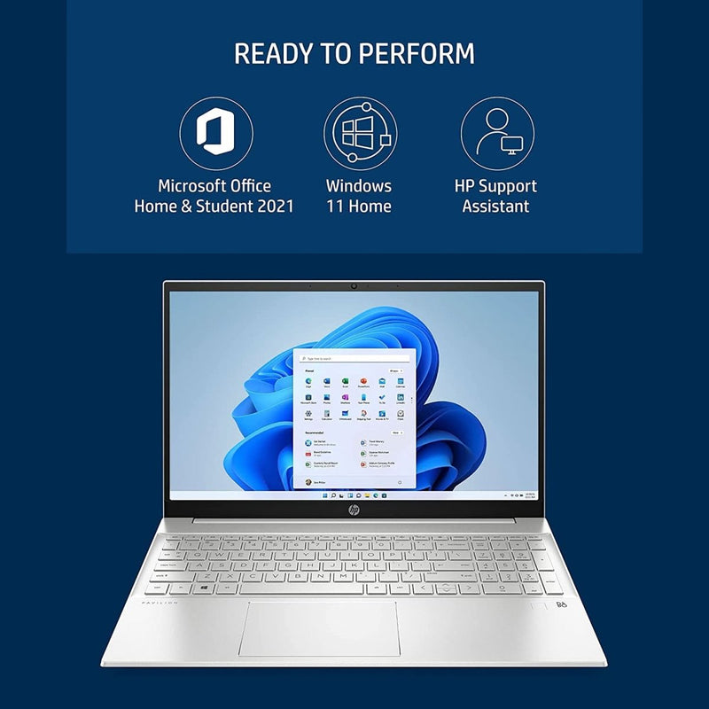 HP PAV 15 - EG2091TU [CI5 - 1240P 12TH GEN/16G DDR4/512GB SSD/NO DVD/WIN11 HOME+MSO/15.6 INCH/INTEGRATED GRAPHICS/1 YEAR/SILVER] - SWIFT PERIPHERALS1083821
