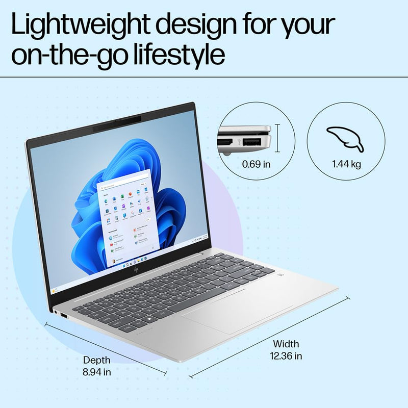 HP PAV PLUS 14 - EW0116TU [CI5 - 1335U 13TH GEN/16GB/512GB SSD/WIN11 HOME+MSO/14.0 INCH/INTEGRATED GRAPHICS /1 YEAR(S)/SILVER] LAPTOP - SWIFT PERIPHERALS1088848