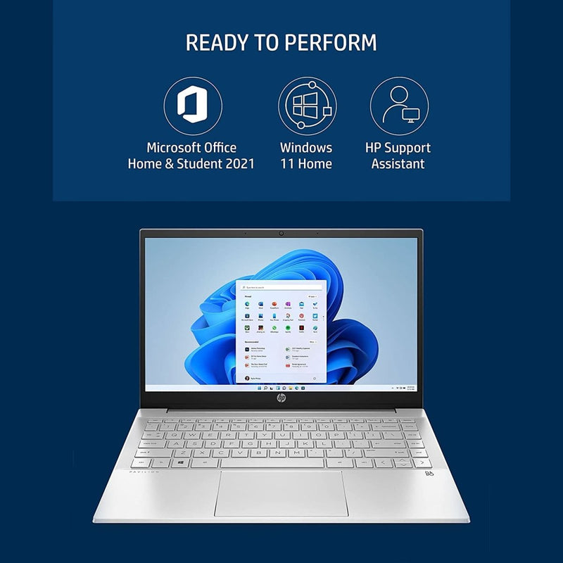 HP PAVILION 14 DV2053TU [CI5 - 1235U 12TH GEN/8GB/512GB SSD/WIN11 HOME+MSO/14.0 INCH/INTEGRATED GRAPHICS /1 YEAR(S)/SILVER] - SWIFT PERIPHERALS107952