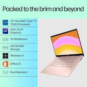 HP PAVILION 14 X360 INTEL CORE I7 13TH GEN 1355U - (16 GB/512 GB SSD/WINDOWS 11 HOME) 14 - EK1152TU 2 IN 1 LAPTOP (14 INCH, PALE ROSE GOLD COVER & BASE, 1.51 KG, WITH MS OFFICE) - SWIFT PERIPHERALSHplaptop-0092