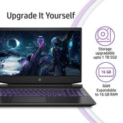 HP PAVILION GAMING RYZEN 5 15.6 - INCH(39.6 CM) FHD GAMING LAPTOP (8GB/512GB SSD/144HZ/RTX 3050 4GB GRAPHICS/WINDOWS 10/MS OFFICE 2019/1.98KG), 15 - EC2075AX, BLACK - SWIFT PERIPHERALS105533