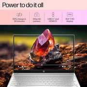 HP PAVLION 15 EH0306AU [R5 - 7530U RYZEN/8GB/512GB SSD/WIN11 HOME+MSO/15.6 INCH/INTEGRATED GRAPHICS /1 YEAR(S)/SILVER] - SWIFT PERIPHERALS1090626