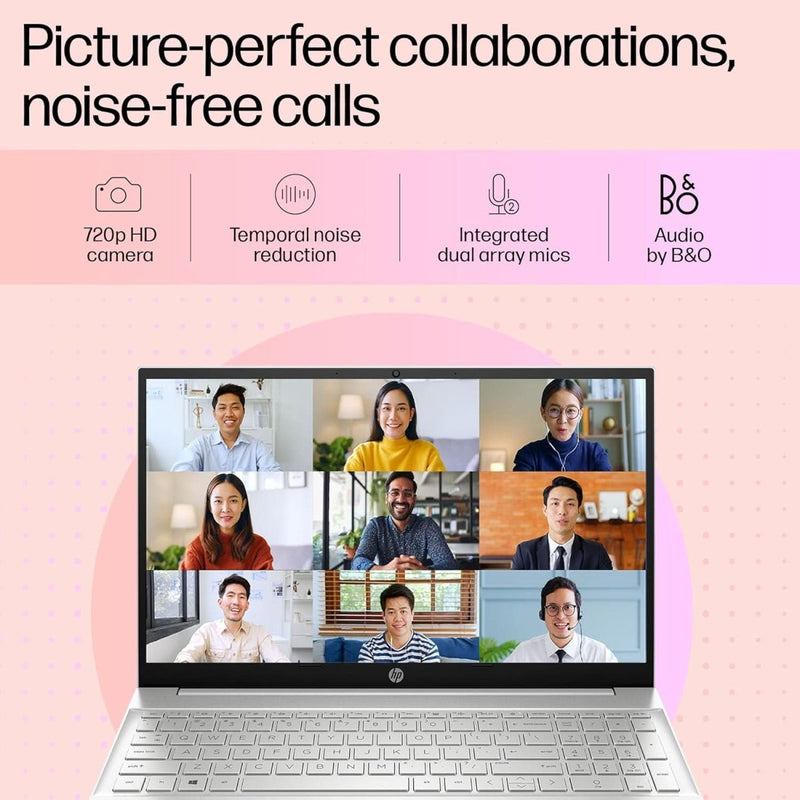 HP PAVLION 15 EH0306AU [R5 - 7530U RYZEN/8GB/512GB SSD/WIN11 HOME+MSO/15.6 INCH/INTEGRATED GRAPHICS /1 YEAR(S)/SILVER] - SWIFT PERIPHERALS1090626