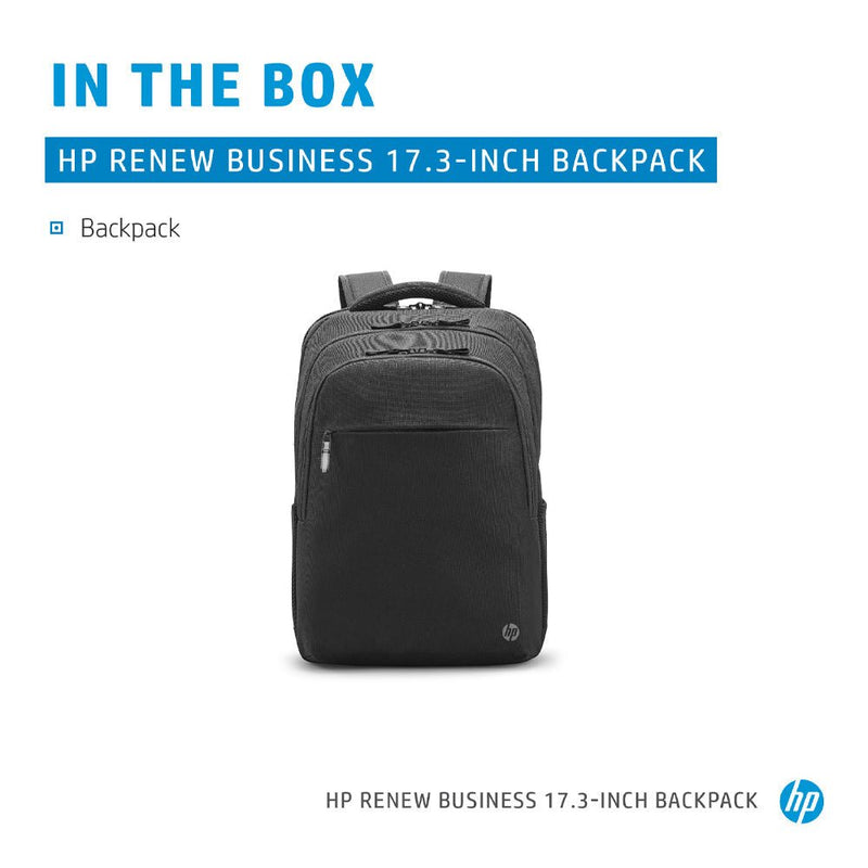 HP Renew Business 17.3 - inch Laptop Backpack with RFID and Bluetooth Tracker Pocket - SWIFT PERIPHERALS3E2U5UT