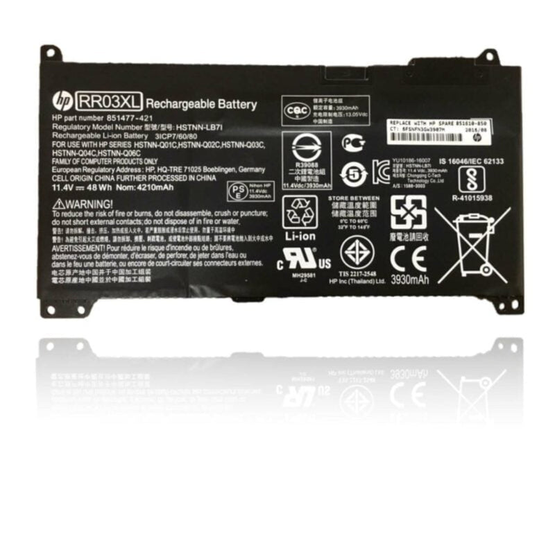 HP RR03XL Original OEM 48whr 4210mAh 11.4V 3 Cell Laptop Battery for Select HP Laptops - SWIFT PERIPHERALSRR03XL-OEM