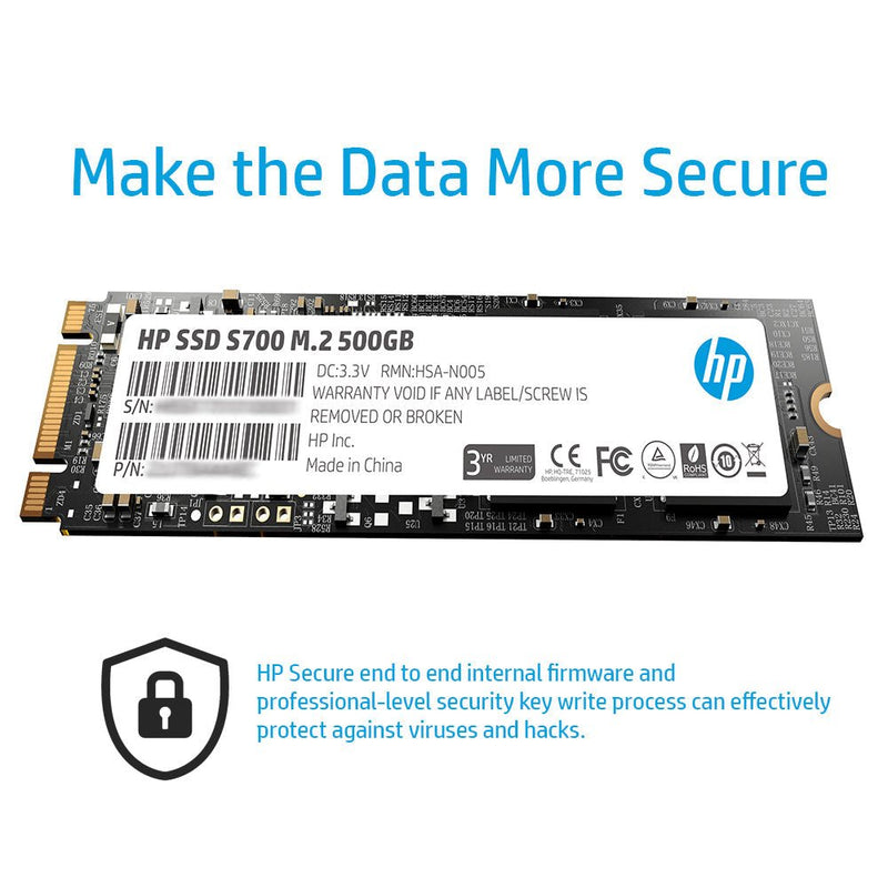 HP S700 M.2 500GB Internal Solid State Drive - SWIFT PERIPHERALS2LU80AA