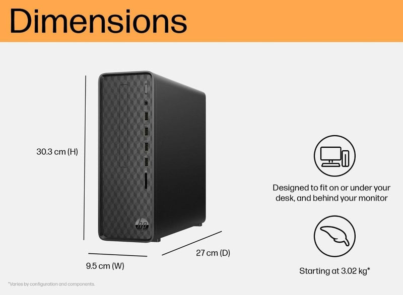 HP SLIM DESKTOP PC S01 - PF3234IN - SWIFT PERIPHERALS7J9W4PA