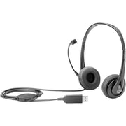 HP T1A67AA Stereo USB Headset On - Ear Wired Headset with In - line Microphone and Volume Control - SWIFT PERIPHERALST1A67AA