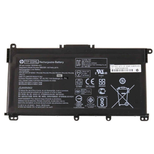 HP TF03XL Original OEM 41.9Whr 3000mAh 11.55V 3 Cell Laptop Battery - SWIFT PERIPHERALSTF03XL-OEM