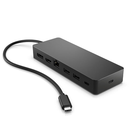 HP Universal USB - C Multiport Hub, HDMI Port, RJ45 Ethernet Port, DisplayPort 1.2 Ports, 4K Dual Outputs, USB - A, 3.2 Ports, USB - C Passthrough - SWIFT PERIPHERALS50H55PT