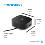HP USB - C Dock G5 Docking Station with Thunderbolt RJ - 45 Port and Up to 3 Displays Connectivity - SWIFT PERIPHERALS5TW10AA