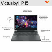 HP VICTUS 15 - FA2078TX (I7 - 13620H/16/512GB/W11 MS2024/6GB/SILVER) - SWIFT PERIPHERALS1093074