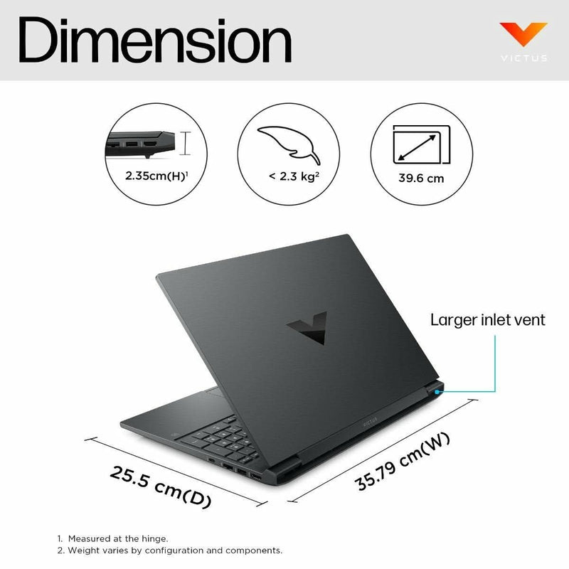 HP VICTUS 15 - FA2078TX (I7 - 13620H/16/512GB/W11 MS2024/6GB/SILVER) - SWIFT PERIPHERALS1093074