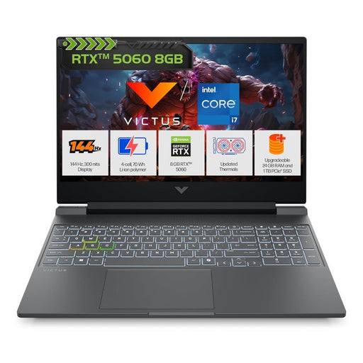 HP VICTUS 15 FA2308TX [CI7 - 13620H/24GB/1TB SSD/WIN11 HOME+MS24/15.6"/8GB - RTX5060 GRAPHICS/1 YEAR(S)/SILVER] - SWIFT PERIPHERALS1096002