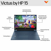 HP VICTUS 15 FB0184AX [R5 - 5600H RYZEN/8GB/512GB SSD/WIN11 HOME/15.6 INCH/4GB - RX6500M GRAPHICS /1 YEAR(S)/BLUE] - SWIFT PERIPHERALS1091921
