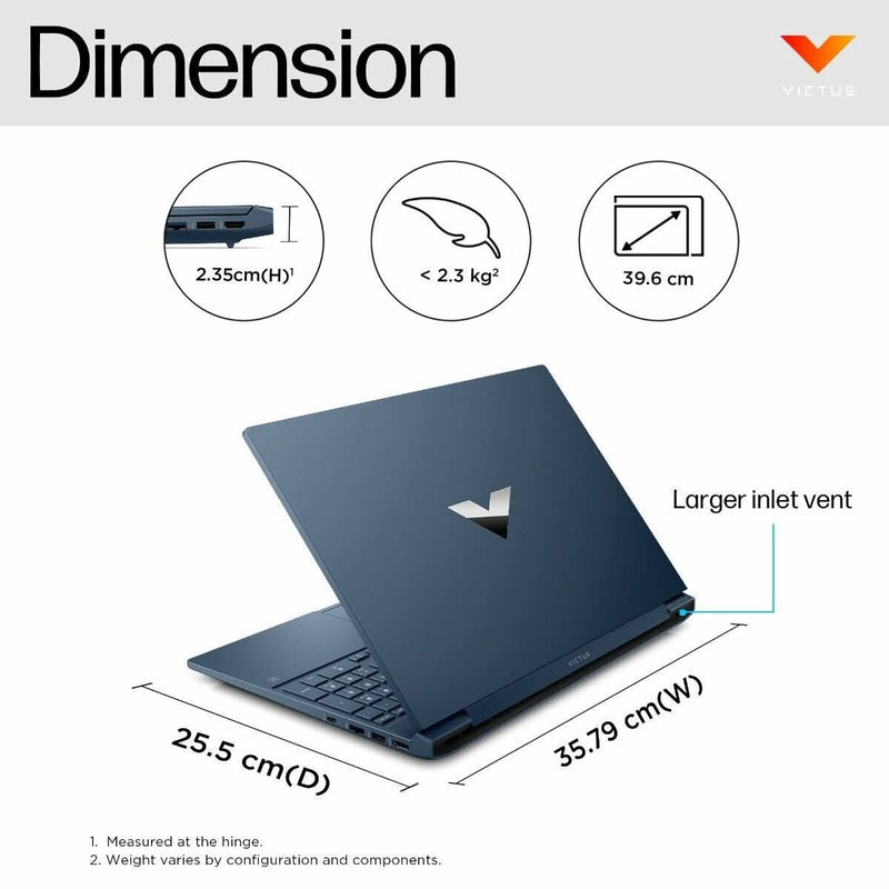 HP VICTUS 15 - FB3004AX (R5 - 8645HS/16/512GB/W11 MS24/4GB/BLUE) - SWIFT PERIPHERALS1093927