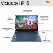 HP VICTUS 15 - FB3004AX (R5 - 8645HS/16/512GB/W11 MS24/4GB/BLUE) - SWIFT PERIPHERALS1093927