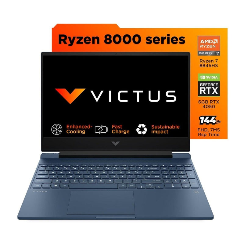 HP VICTUS 15 FB3036AX [R7 - 8845HS/16GB/512GB SSD/WIN11 HOME+MS24/15.6"/8GB - RTX4060 GRAPHICS/1 YEAR(S)/BLUE] - SWIFT PERIPHERALS1096001