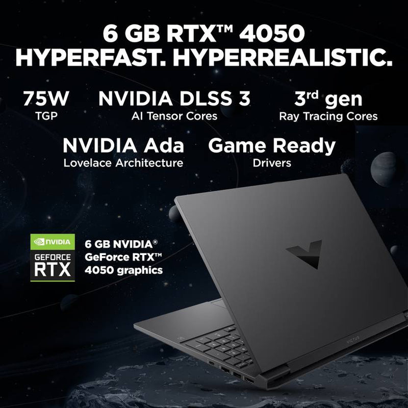 HP VICTUS INTEL CORE I5 13TH GEN 13420H - (16 GB/512 GB SSD/WINDOWS 11 HOME/6 GB GRAPHICS/NVIDIA GEFORCE RTX 4050/144 HZ) 15 - FA2381TX GAMING LAPTOP - SWIFT PERIPHERALS1095798