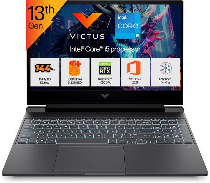 HP VICTUS INTEL CORE I5 13TH GEN 13420H - (16 GB/512 GB SSD/WINDOWS 11 HOME/6 GB GRAPHICS/NVIDIA GEFORCE RTX 4050/144 HZ) 15 - FA2381TX GAMING LAPTOP - SWIFT PERIPHERALS1095798