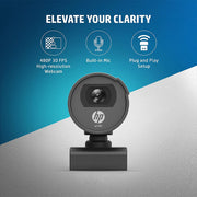 HP W100 480P HD Web Camera with Built - in Mic and Wide Angle View - SWIFT PERIPHERALS1W4W4AA